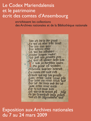 Le Codex Mariendalensis et le patrimoine écrit des comtes d'Ansembourg 